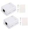 2Pcs Cat6 RJ45 Surface Mount Box Non-Shielded Single Port Mount Box  Network Installation