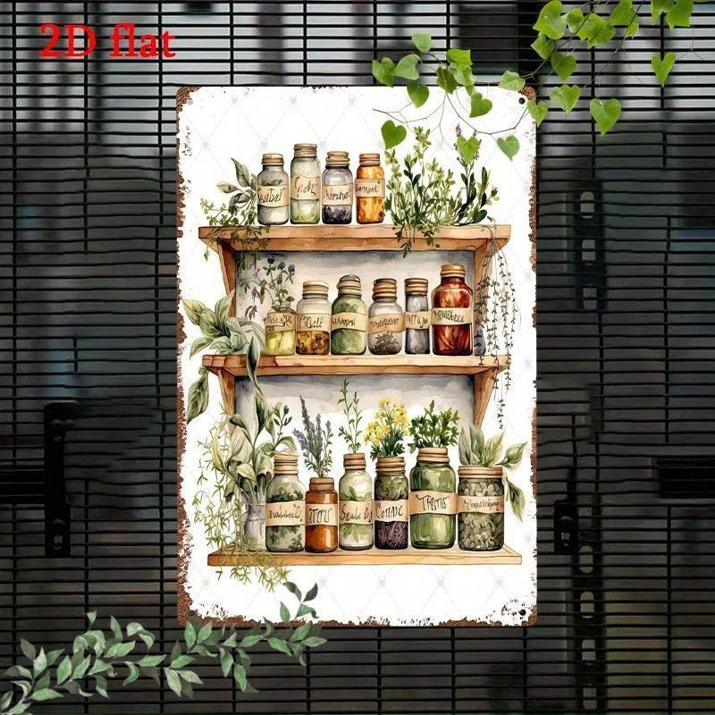 Retro Metal Tin Sign Spices Kitchen Bar Cafe Restaurant Wall Art Decor