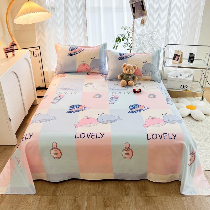 Niedliches Milchkuh Spannbettlaken Einzelbett King Cartoon Bauernhoftier Bettlaken Set für Mädchen Teenagerzimmer Dekor Kawaii Bettbezug mit 2 Kissenbezügen