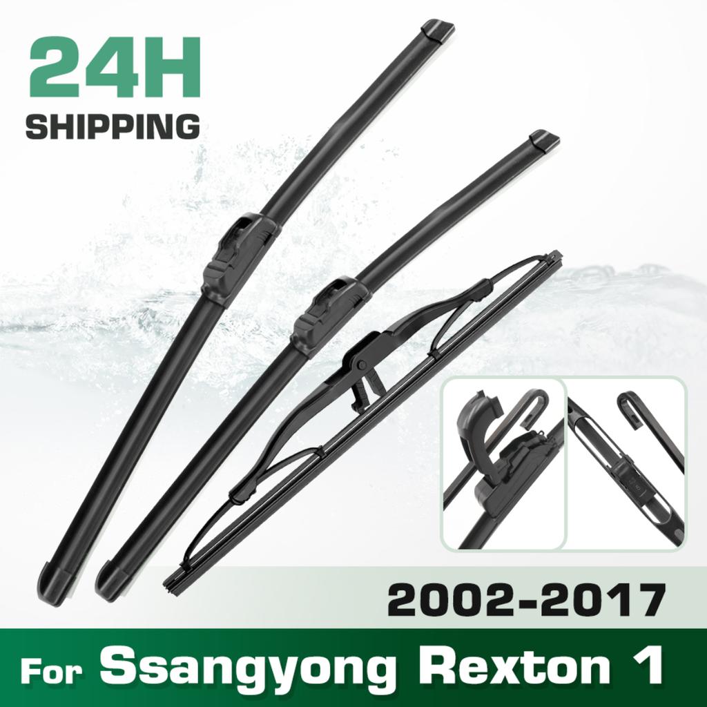 For Ssangyong Rexton 1 2002-2017 2003 2004 2005 Wiper Front & Rear Wiper Blades Windshield Windscreen Window Brushes 20"+20"+14