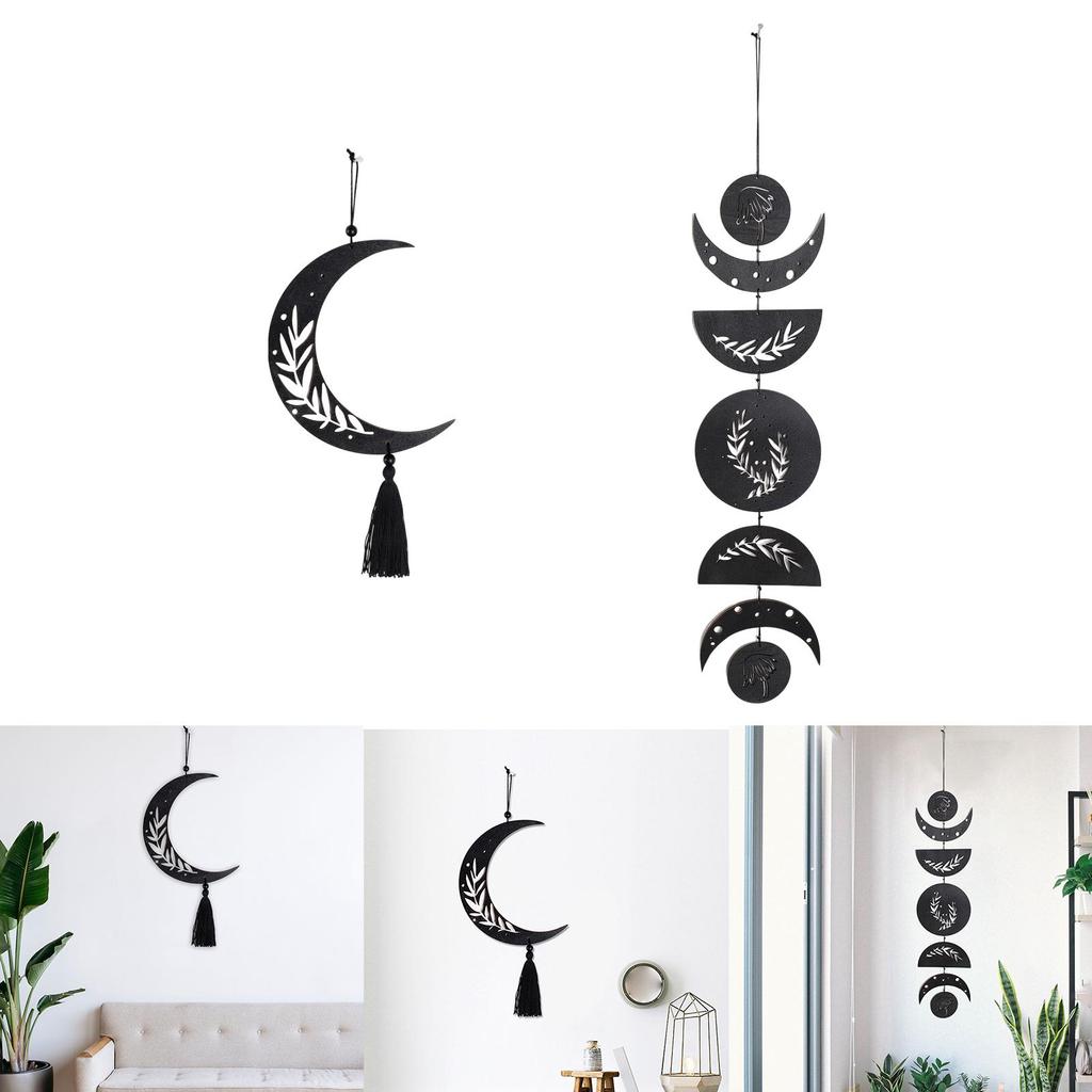 2Pcs Bohemian Moon Phase Wall Hanging Hotel Home Living Room Dorm Decoration