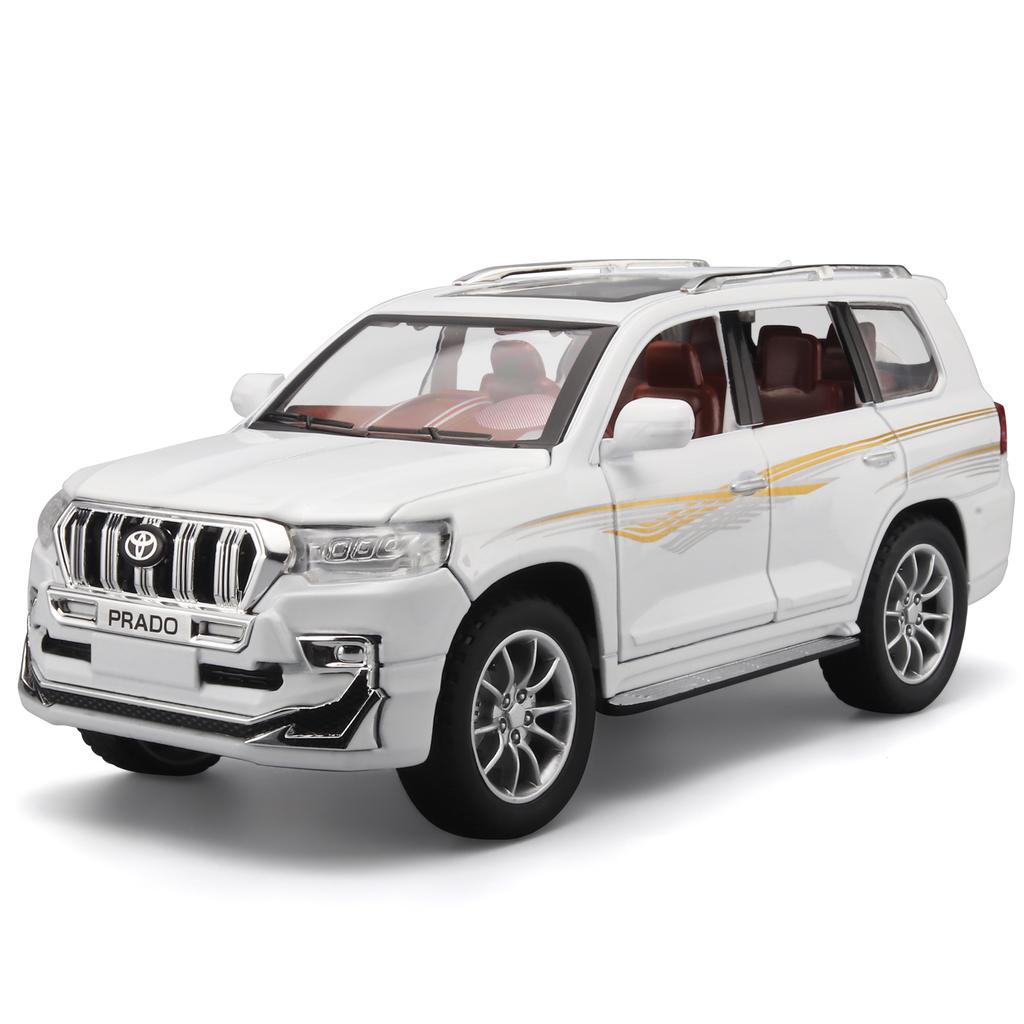 1/24 Toyota Prado Alloy Car Diecasts & Toy Vehicles Toy SUV Car Metal Collection Simulation LAND CRUISER Model Car Kids Gifts