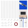 TV Wire Cable Concealer 10PCS Raceway Kit Wall Cord Cover Set for Home Office Safety Tidy Solution