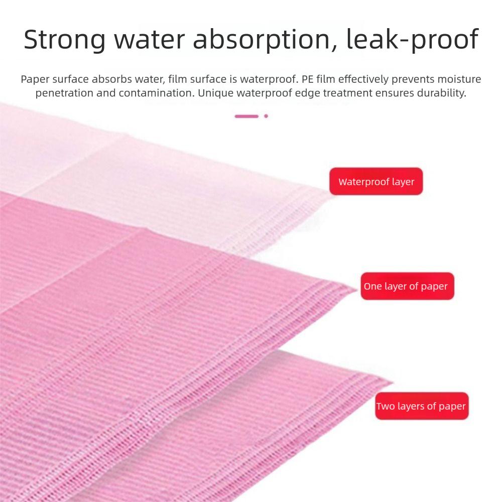 50pcs Waterproof Nail Tips Art Table Towels Mat Paper Disposable Foldable Nails Waterproof Pad For Salon Practice Manicure