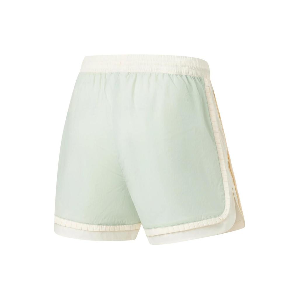 Li Ning X HZW Collaboration CF Su Series Color Block Lace Sports Shorts Women Shorts Foam-Green AKST730-1