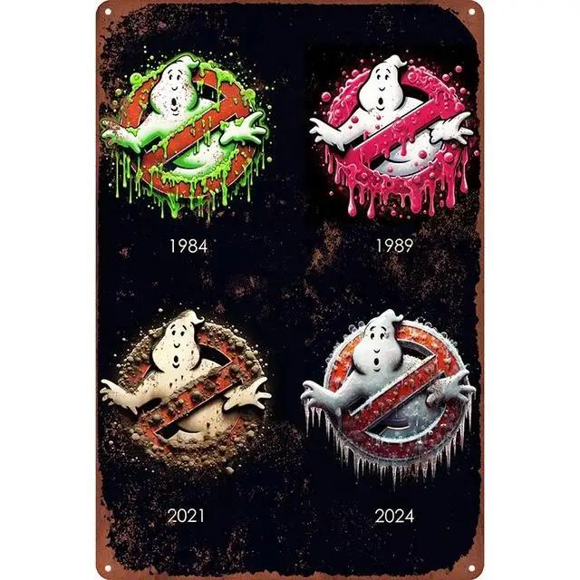 Ghostbusters Vintage Metall-Wandbild, Retro-Filmdeko, Sammler-Blechposter für Heimkino, Männerhöhle xin