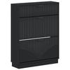 Shoe Cabinet HOORN 78 X 24 X 100 Cm Wood Based Panel Black