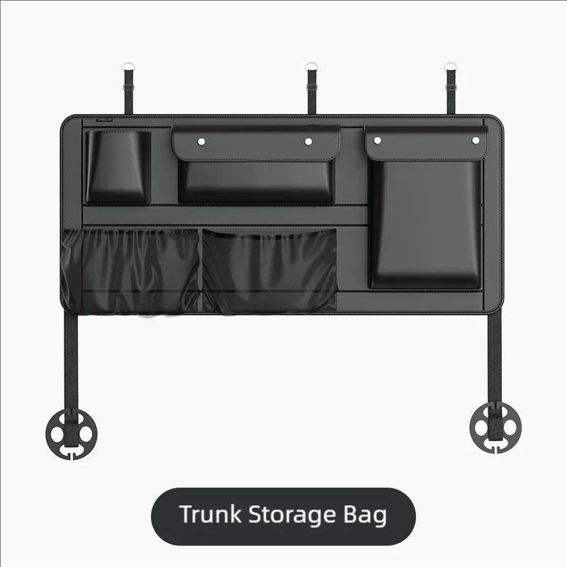 

2025 Многофункциональная сумка-органайзер для хранения в автомобиле, органайзер для багажника с наружным перчаточным отделением для организации автомобиля чёрный