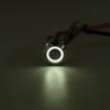 12mm LED Push Button Switch 12V 4Pin Silver Momentary Self-Locking Switches Waterproof