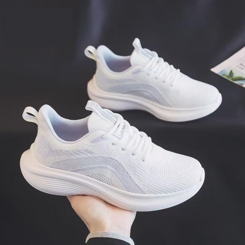 Jarní a letní nové sportovní boty dámské boty měkká podrážka lehké chůze prodyšné flyknit dámské boty studentské cestovní boty