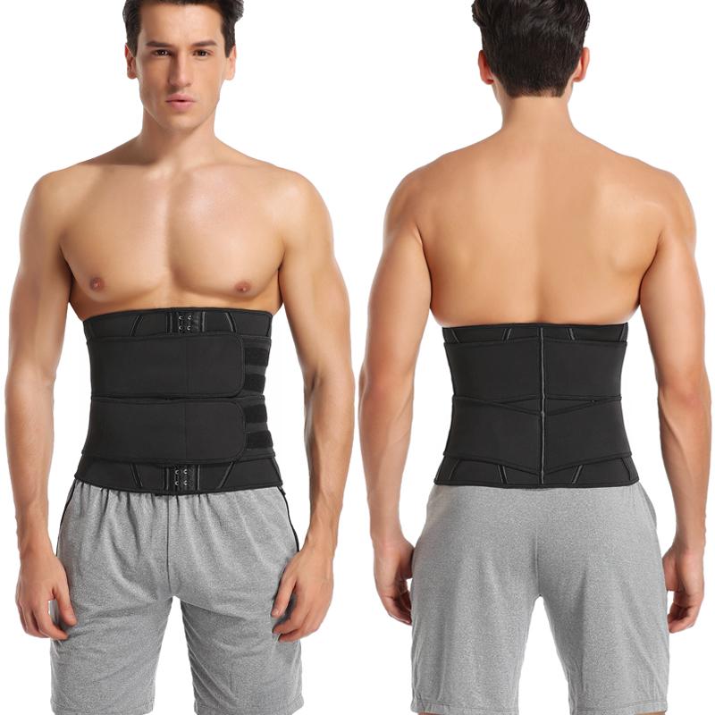 Mens Neoprene Waist Trainer Adjustable Strap Belly Slimming Belt Sauna Sweat Band Active Waist Trimmer