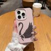 Black Swan Transparent Minimalist Creative Phone Case For Iphone 17 Air 16 15 Pro Max 14 Plus 13 12 11 17E Soft Cover