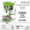 JZDASI 3-in-1 Benchtop Drill Mill Tap Machine CN Plug (adapter Included)