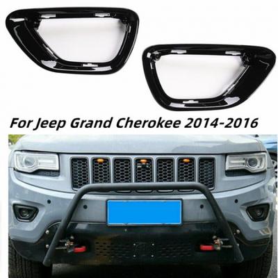 Cache antibrouillard noir Cadre de phare antibrouillard Pour Jeep Grand Cherokee 2014-2016 Extérieur