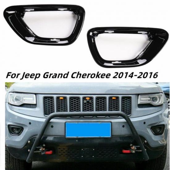 Черная крышка противотуманной фары Рамка противотуманной фары Для Jeep Grand Cherokee 2014-2016 Внешний вид