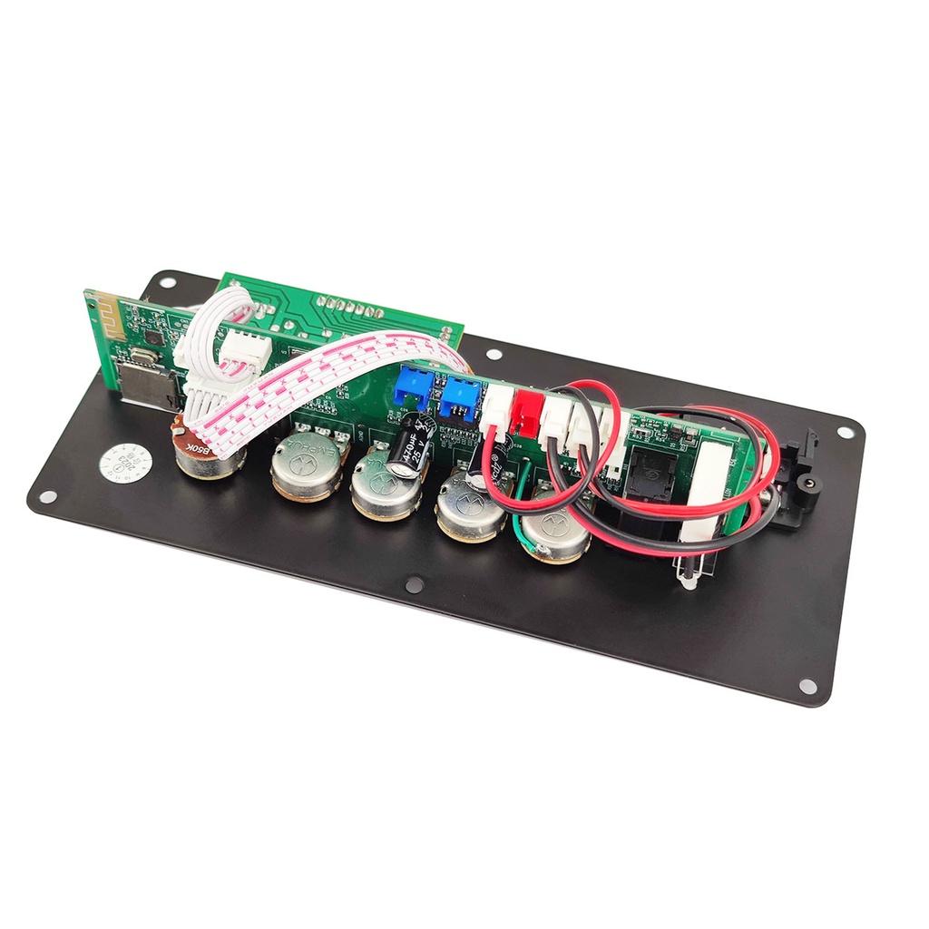 7.4V Amplifier Board Square Dance 40W Speaker Amplifier Support Bluetooth AUX U-Disk Recording Home Theater DIY Bass Treble