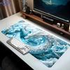 Oriental Ice Dragon Desk Mat Chinese Myth Gaming Mouse Pad Non Slip Rubber Extended Keyboard Laptop Office Workstation Pad