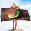 Beach Towel,Oversized Soft Absorbent Camping Travel Towel Quick Drying Absorbent Microfiber Pool Towel with Avocado Pattern