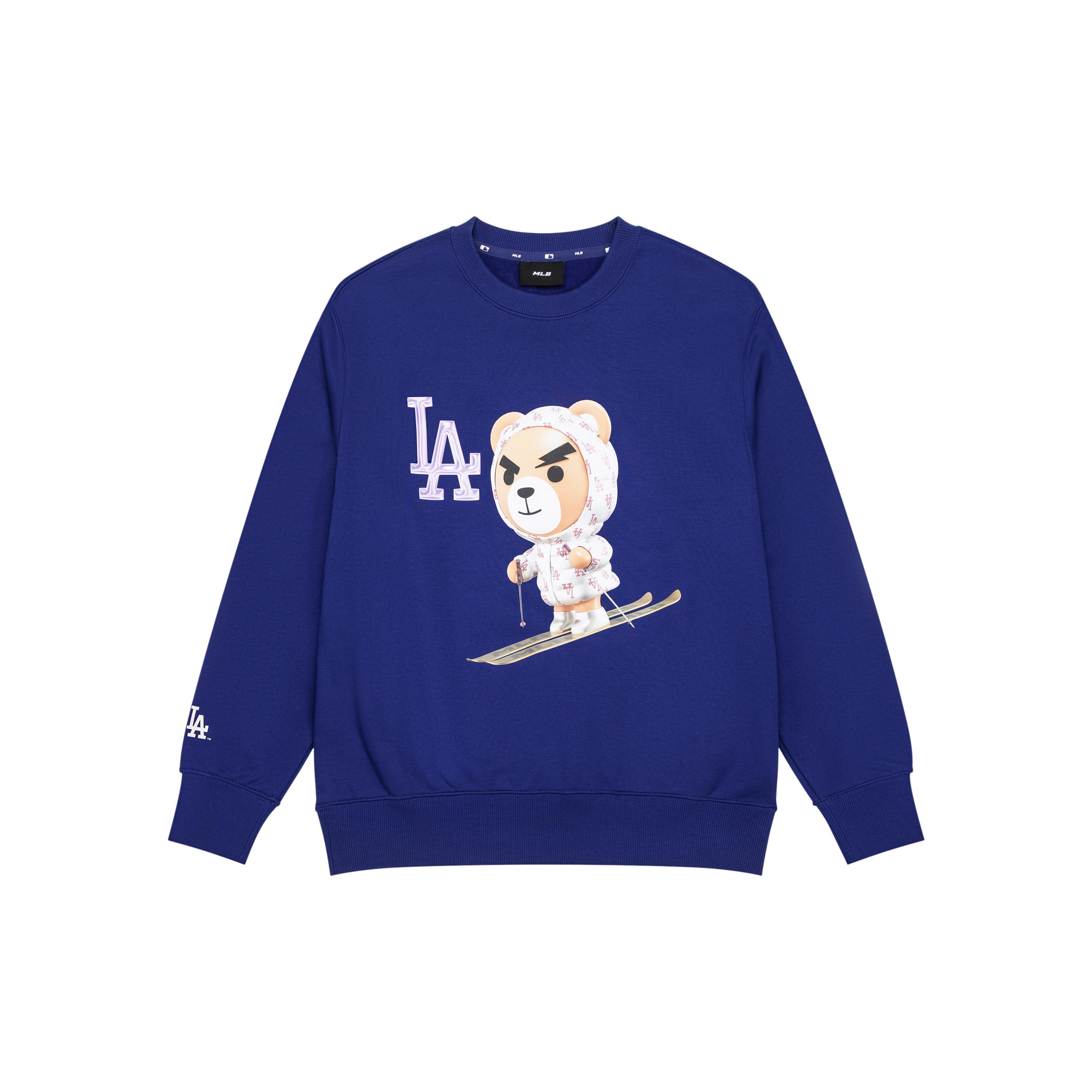 MLB Mega Bear LA Dodgers Sweatshirt Unisex Royal Blue 3AMTE0236-07RBS XS