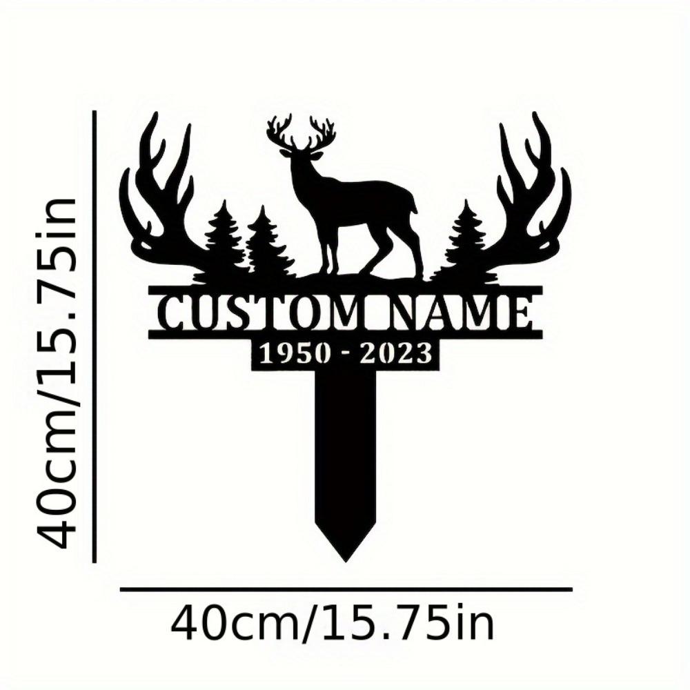 Metal Deer Garden Stake Art Deco Sculpture Home Outdoor Decor