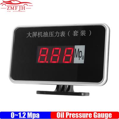 ZMFJH Auto Auto 0~1,2 MPA Mini-Öldruckmanometer mit Sensor 1/8NPT Rote LED Digitaler Ölpressenmesser Indikator mit Alarm 12V24V