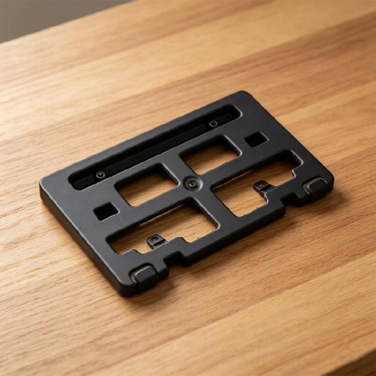 Front Plate Installation Bracket KB3Z17A385A, Black Plastic License Plate Mount for Direct Replacement and Part Reference Review Service