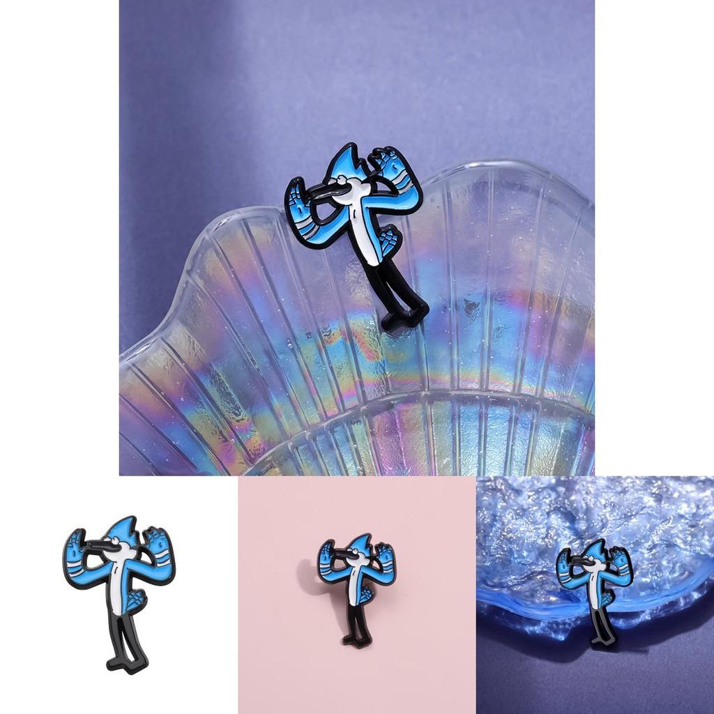 Eyecatching Bird Blue Character Brooch Alloy Pin Perfect For Attaching To Clothing And Bags