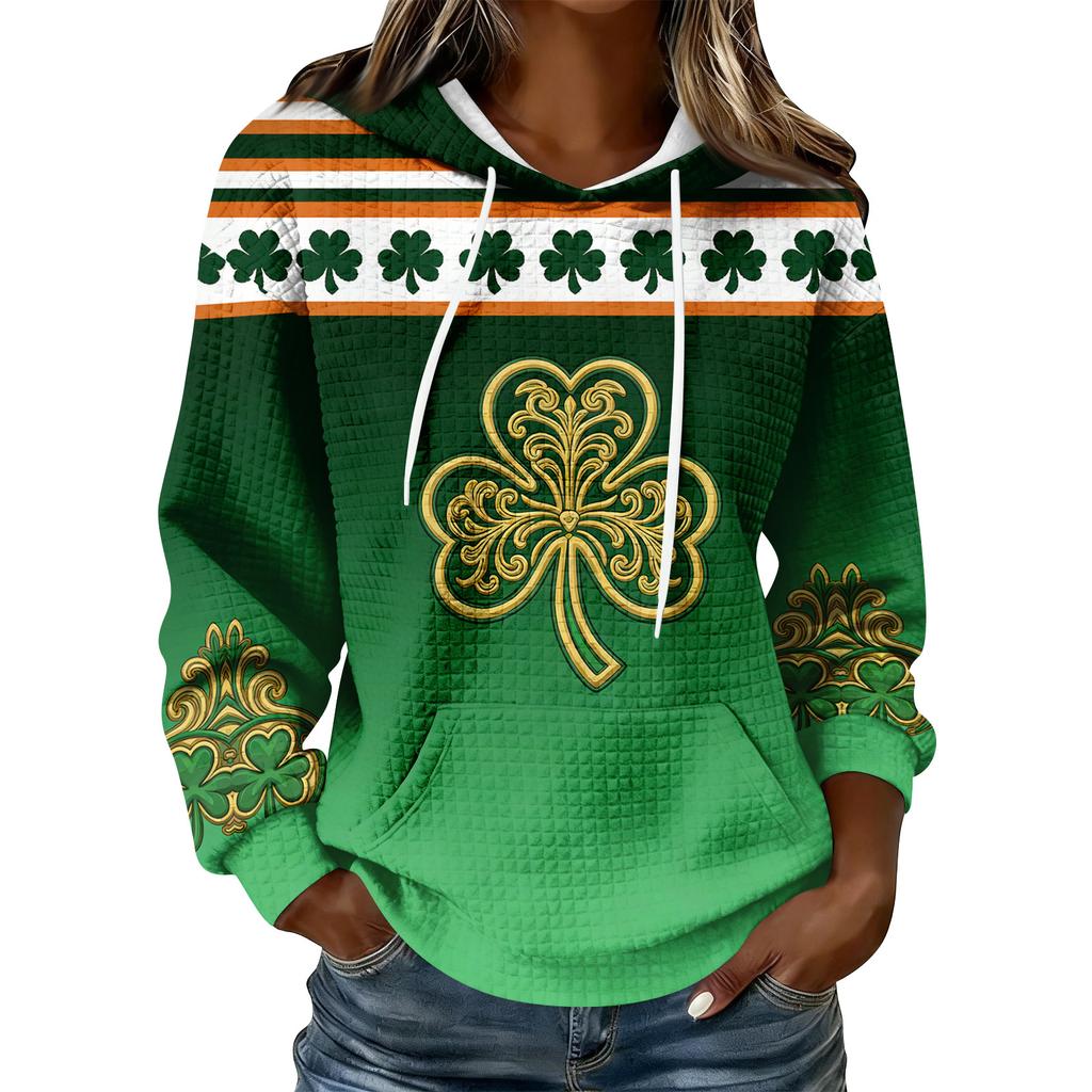 Women'S St. Patrick's Day Sweater Cute Fun Patrick's Day Sweater Spring Long Sleeve Knitted Sweater