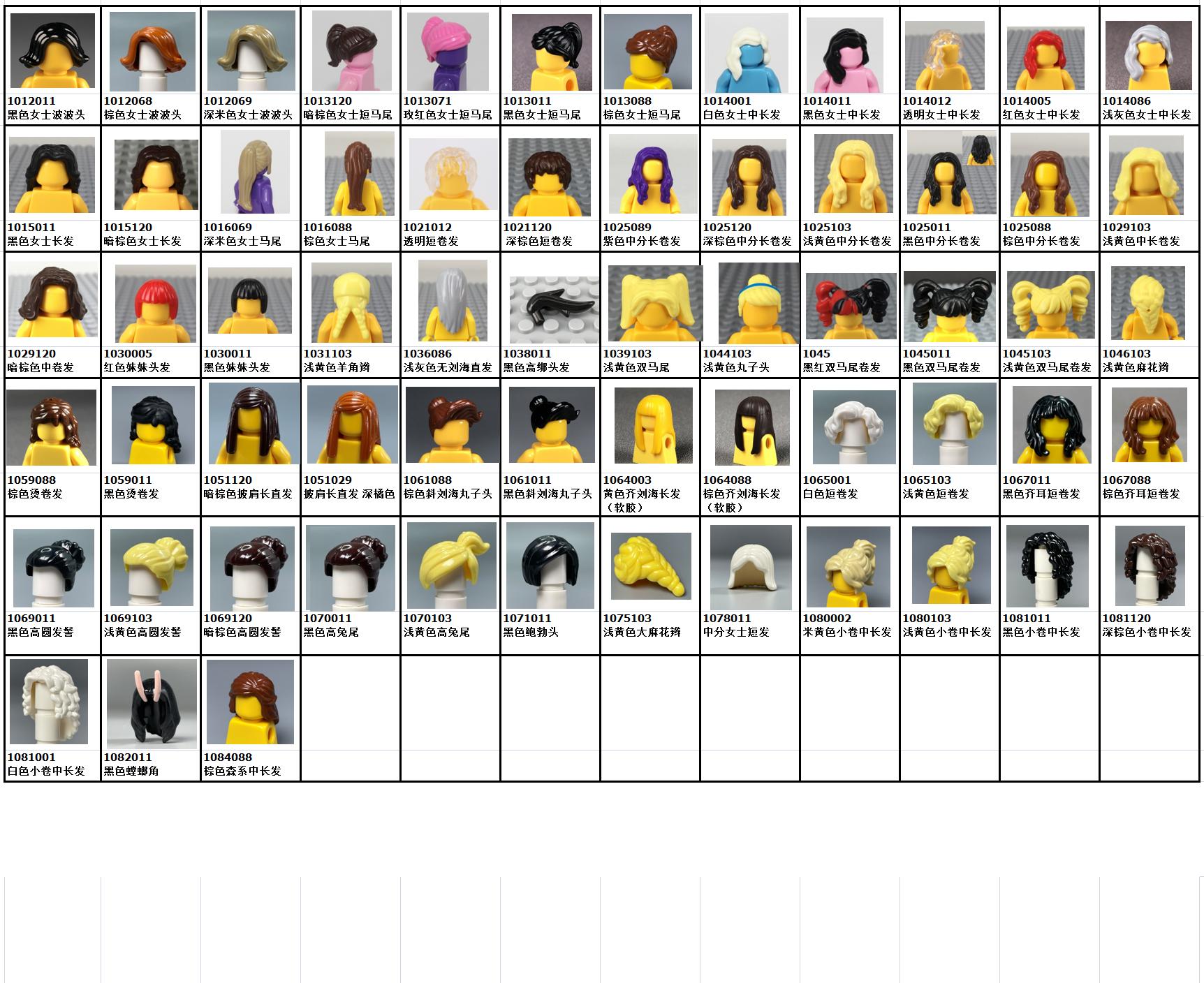 Yiran Toy Women's 10Pcs/Lot Moc Bricks Hairs Figure Plaything Children Educational Building Blocks Assembled Toys