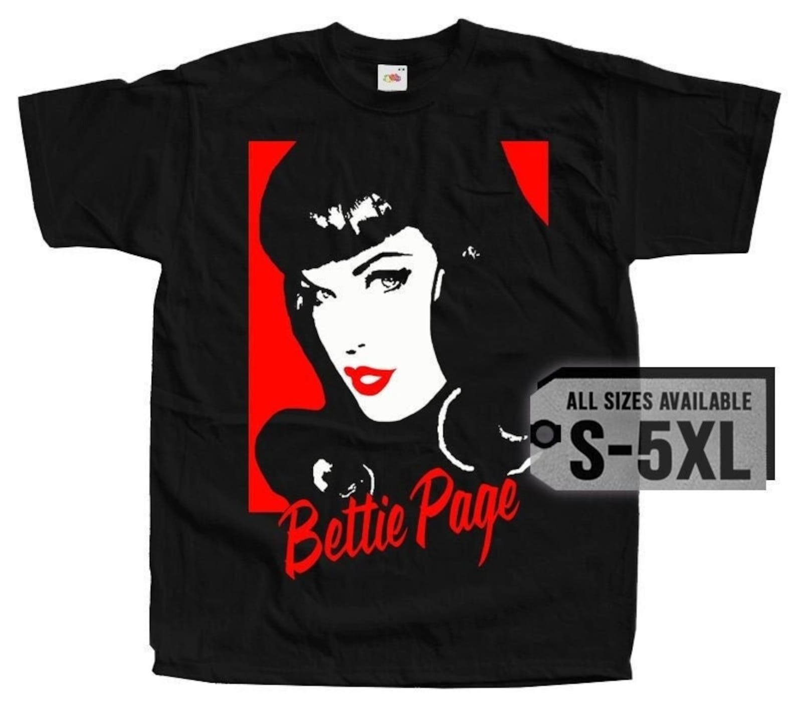Bettie Page V18 Poster Men T-Shirt all sizes S-5XL S
