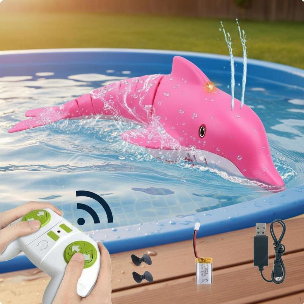 remotes Control Dolphin Boat Reusable Animal Waterproof RC for Kids,