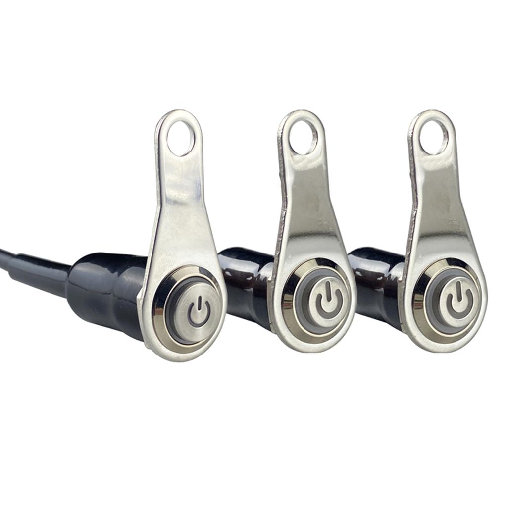 Motorcycle Handlebar Switch Self-return Reset Button Aluminum Alloy for Horn Engine Power Start Kill Switches Waterproof