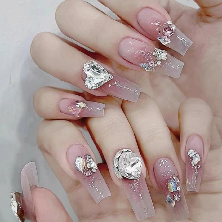 10x Irregular Shape Nail Charms Nail Rhinestones Clear Nail Crystal Gems Charms