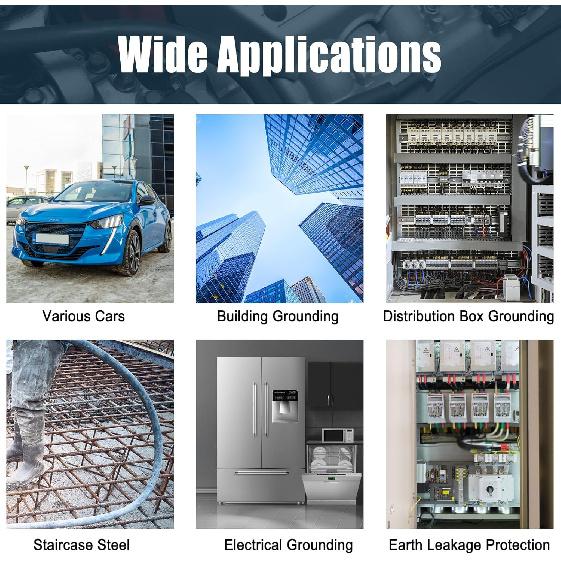 14Pcs Ground Straps, 10/12 Inch Engine Universal Automotive Ground Strap Kit Braided Copper Ground Straps Automotive Ground Strap Wire Ground Strap