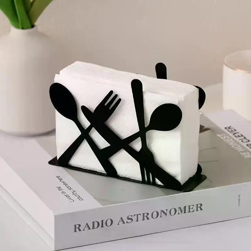 1Pc Elegant Metal For Lotus Flower Napkin Holder - Stylish Kitchen & Dining Tabletop Accessory,Ideal For Home And Restaurant Use