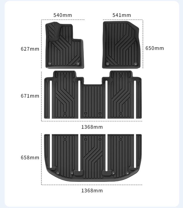 Zeekr 9X TPE All-Weather Vehicle-Specific Floor and Trunk Mats