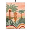 Tropical Jungle Animal Tree Giraffe Elephant Lion Boho Posters And Prints Wall Art Canvas Painting Picture for Living Room Decor
