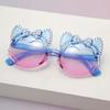 Cute Funny Cat Ear Bow Kids Sunglasses Pearl Rhinestone UV Protection Toddler Girl Gradient Lens Shades Birthday Gift KJ245