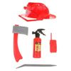 Children Fire Chief Role Play Costume Halloween Cosplay Helmet Set 5 Pieces