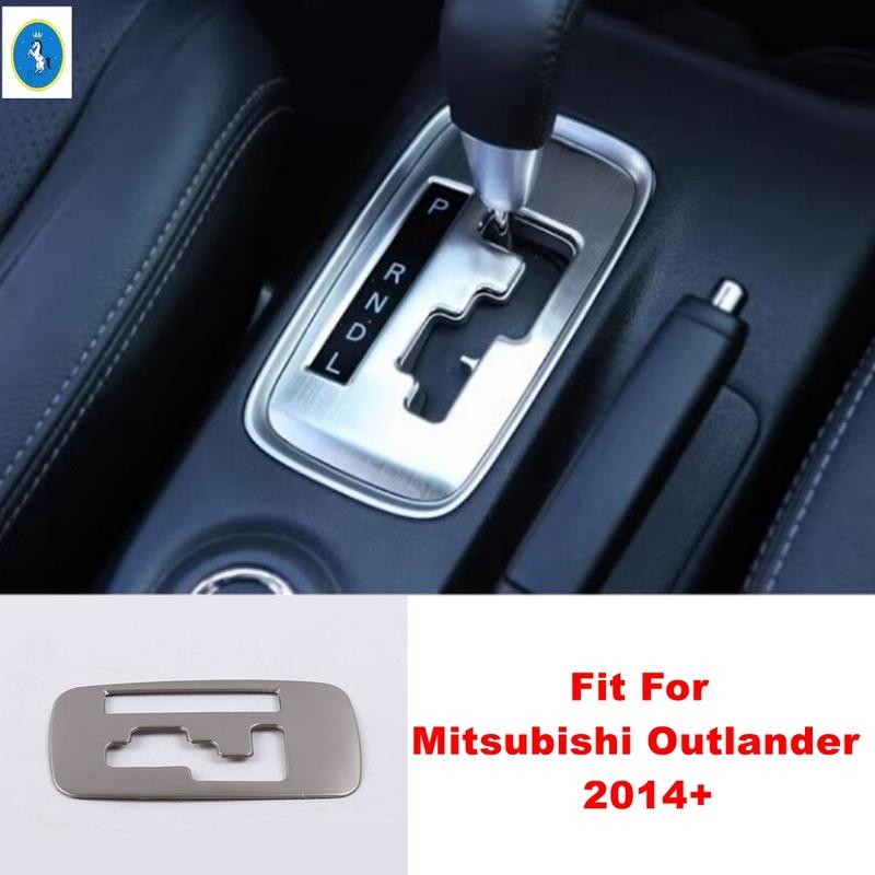 

Stainless Steel Car Gear Shift Decor Panel Cover Trim For Mitsubishi Outlander 2014 - Matte Interior Refit Kit Accessories