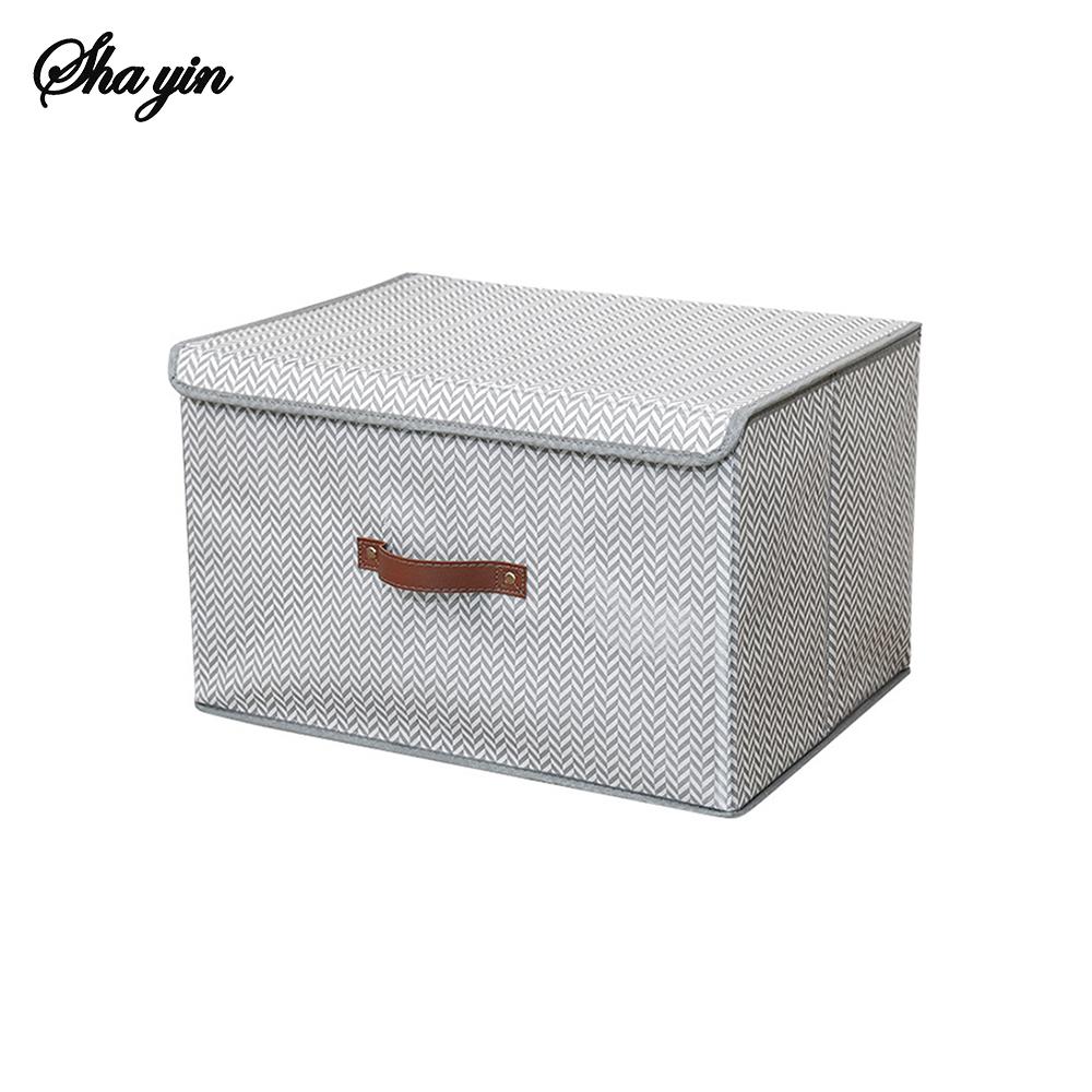 

Large Fishbone Pattern Hinged Integrated Storage Box Clothing Home Storage Box Wardrobe Clothing Organizer Box Storage Container