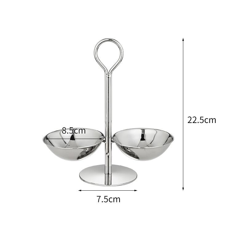 

Stainless Steel Snack Platter 3-layer Fruit Plate Snack Bowl Dessert Plate Candy Bowl Pastry Plates Dried Fruit Platter Dish