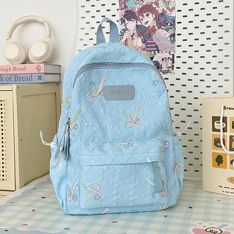 Schoolbag High-value embroidery design schoolbag Japanese versatile girl schoolbag Large capacity junior high school student backpack female