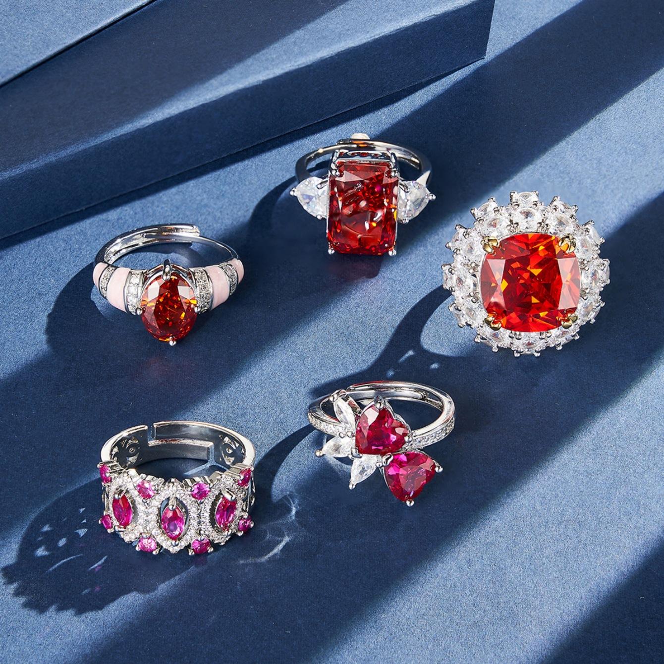 

Women s Light Luxury Design Elegant Inlaid Zircon Ring Fashionable And Versatile Niche Design Sense Ring Daily Accessories 8