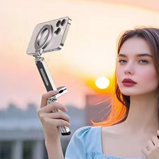 Yousheng Flexible Phone Tripod 360 Degree Rotation Magnetic Phone Stand Folding Phone Holder for Live Streaming Vlogs Selfies