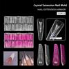 150 Clear Full Cover Duals Nail System Form UVS Gel Acrylic Nail Art Mold Artificial Nail Tips with Scale for Extension