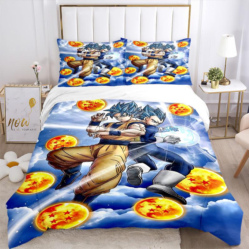 3pcs Dragon Ball Z Bedding Set. Soft and Comfortable with No Core Included (1x Duvet Cover + 2x Pillow Covers) Yy251009225