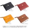 Laficaro Compact Mini Wallet with Key Genuine Cowhide Italian Thin and Coin Card Black Women's Ring, L-Shaped Zipper, Leather, Leather, Lightweight,