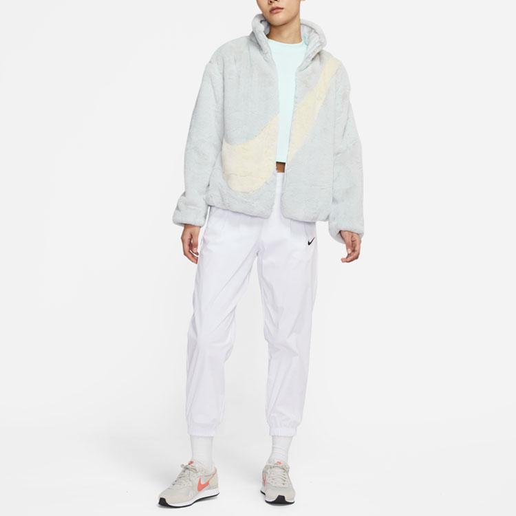 Nike Womens Oversized Swoosh Logo Jacket (Asia Sizing) Photon Dust Women Streetwear DO3792-025