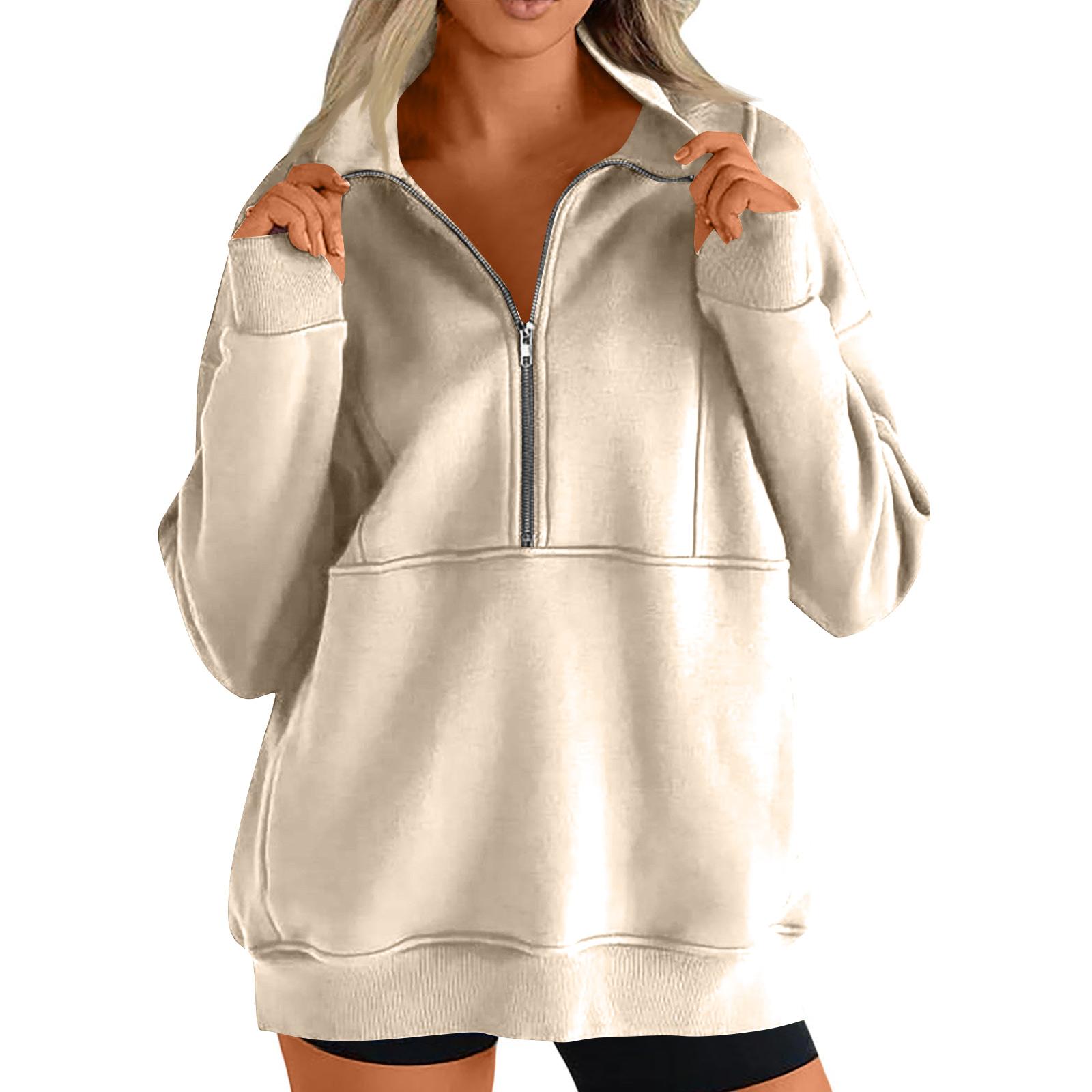 

Womens Casual Long Sleeve Drawstring Sweatshirt Pullover Tops Loose Oversized Clothes L